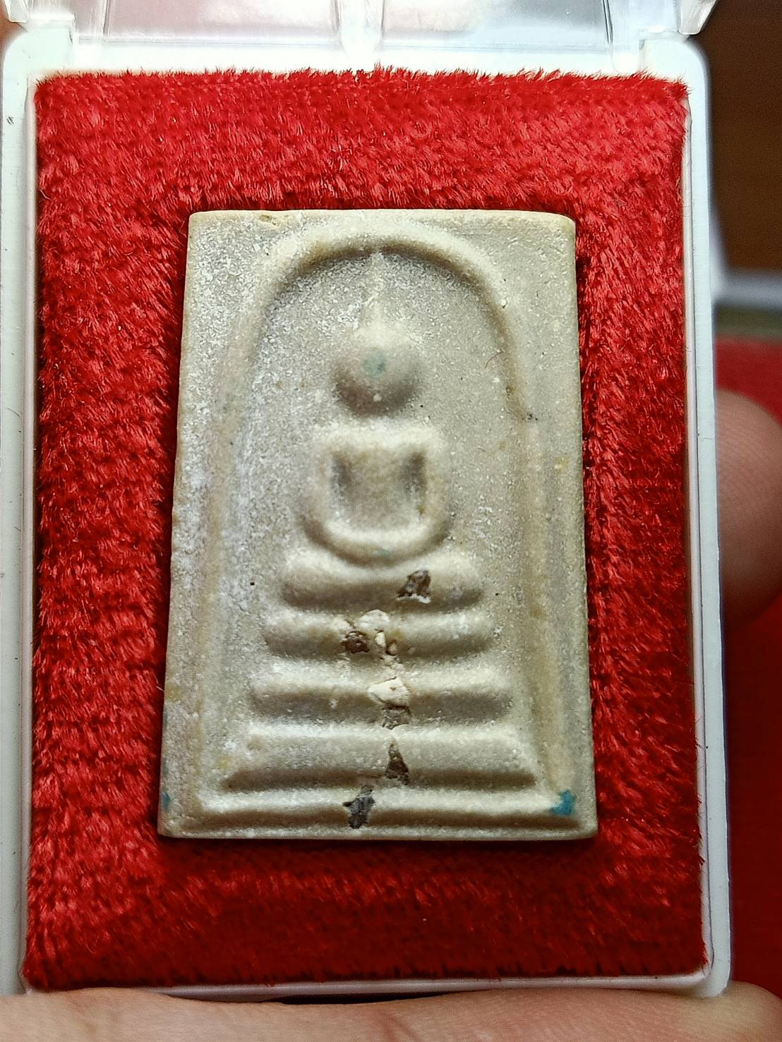 พระสมเด็จพุฒาจารย์ โต พรหมรังษี ผสมผงเก่าบางขุนพรหม กทม. ปี 2540 พร้อมกล่อง (SKU-08025)