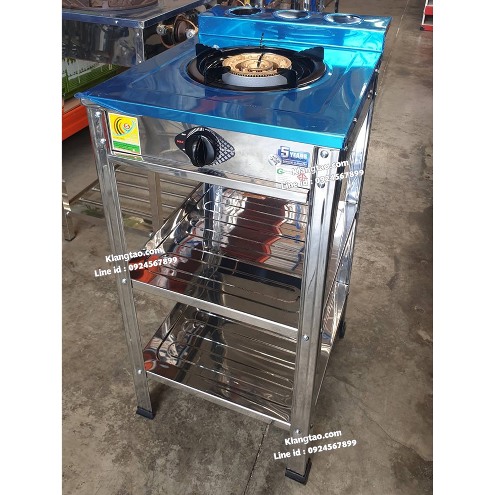 DYNA HOME เตาแก๊สสแตนเลส 1 หัวเตา แบบตั้งพื้น รุ่น LK-111-C หัวเตาเหล็กหล่อขนาด 130 มม. (เลือกชนิดหัวปรับได้)