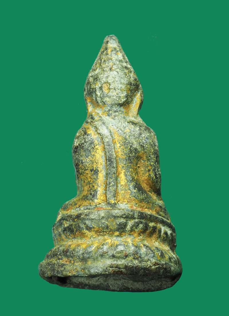ขายแล้ว*31468 พระรัตนแก้บน ลงทอง เนื้อชินตะกั่ว เก่า 13