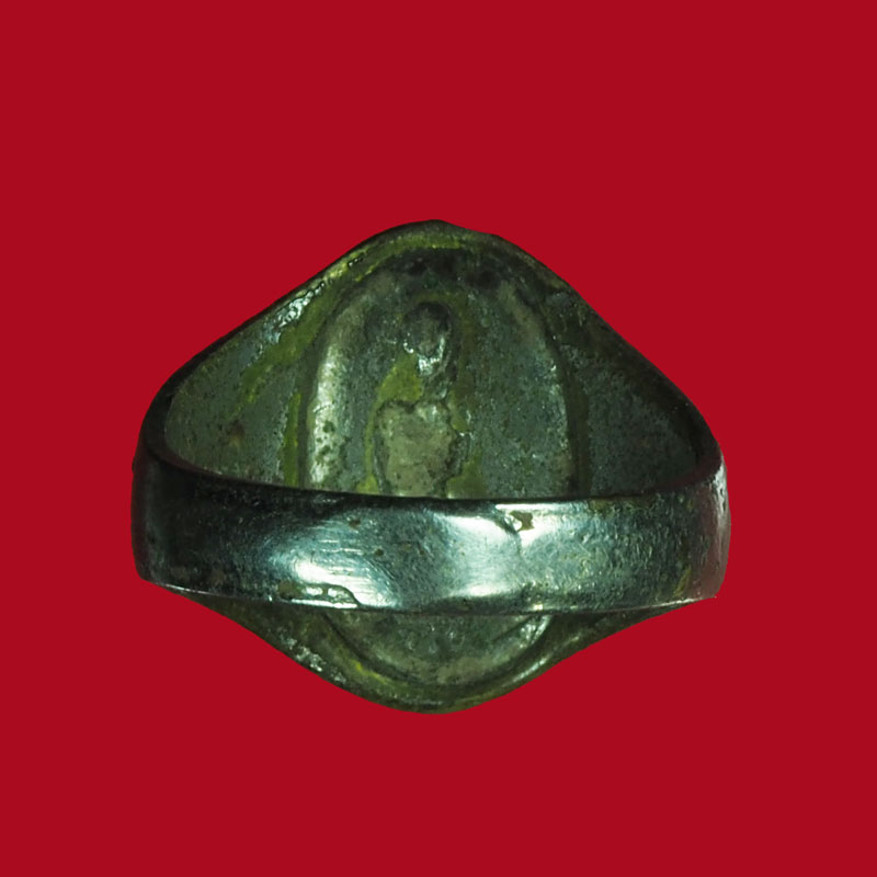 *30668 แหวนนางกวัก ข้างยันต์ ชุบนิเกิล หลวงพ่อกวย วัดโฆษิตราราม ชัยนาท 27