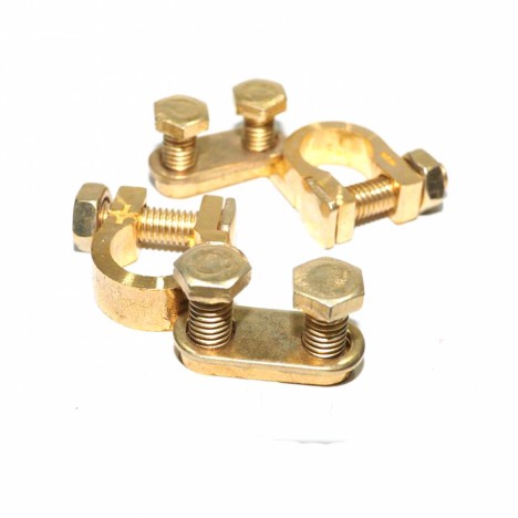 ขั้วแบตเตอรี่ เหล็กชุบนิเกิ้ล +/- Eagle One (ขายส่ง)(ราคารวมแวท)ขั้วแบต ขั้วแบตเตอรี่ทองเหลือง ขั้วบวก ขั้วลบ ขั้วแบตเตอรี่รถยนต์