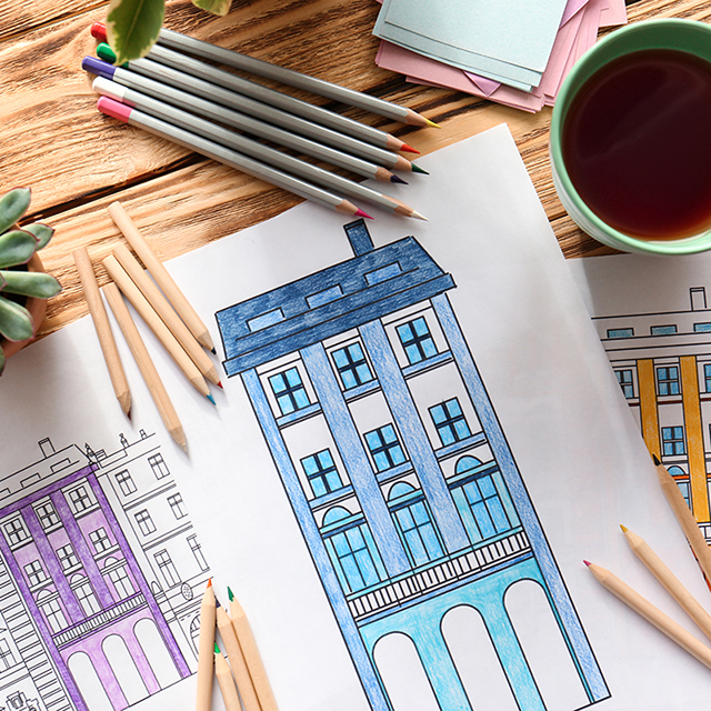 สมุดระบายสี Happy Home & Family (Home Coloring Book)