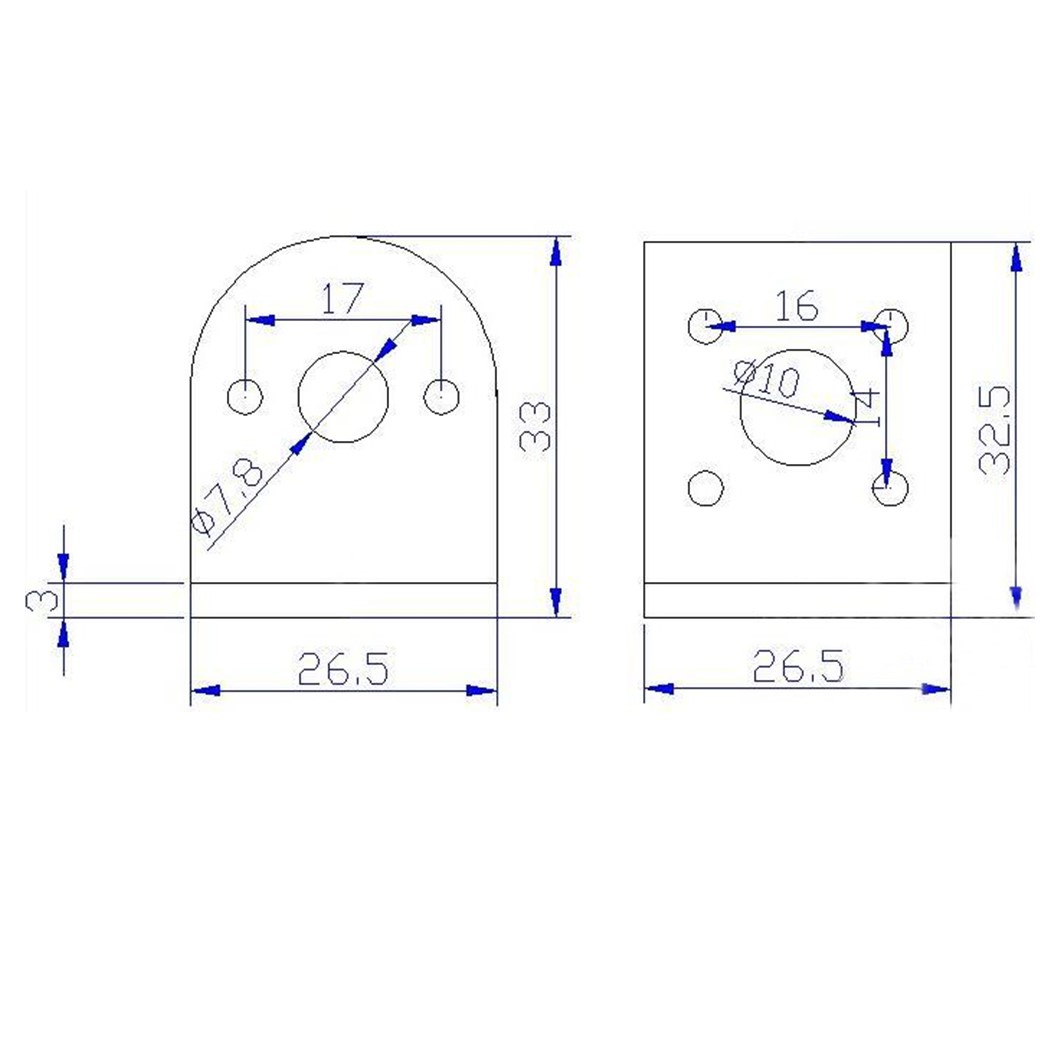 (1ชิ้น) ND048 ฉากยึดมอเตอร์ ฐานยึดมอเตอร์ อลูมิเนียม ขนาด 25mm หนา 2mm DC Gear Motor Block L Shape Motor Bracket