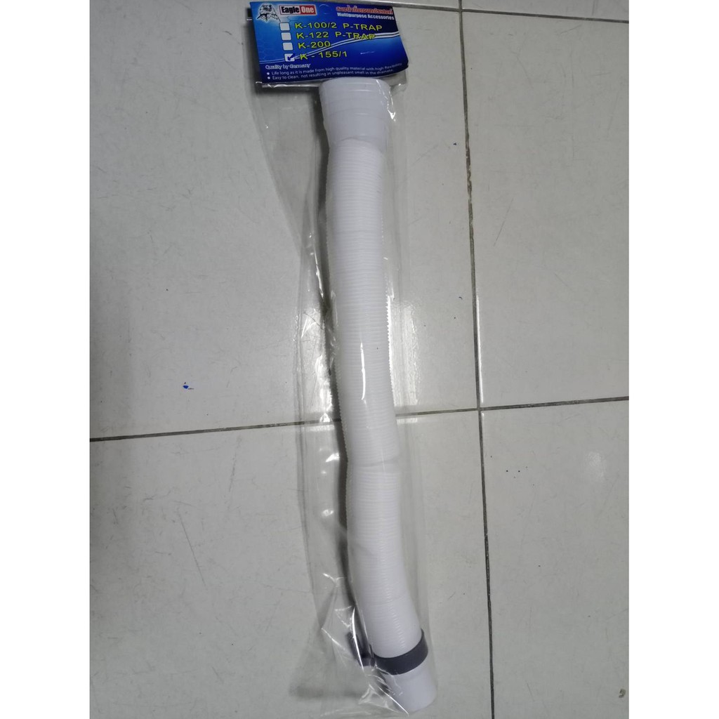 สายท่อน้ำทิ้ง ท่อย่นอเนกประสงค์ K-155/1 สีขาว สีเทา (ราคารวมแวท) 1.5 เมตร (1 อัน) สายเครื่องซักผ้า ท่อน้ำทิ้งอ่างล้างจาน