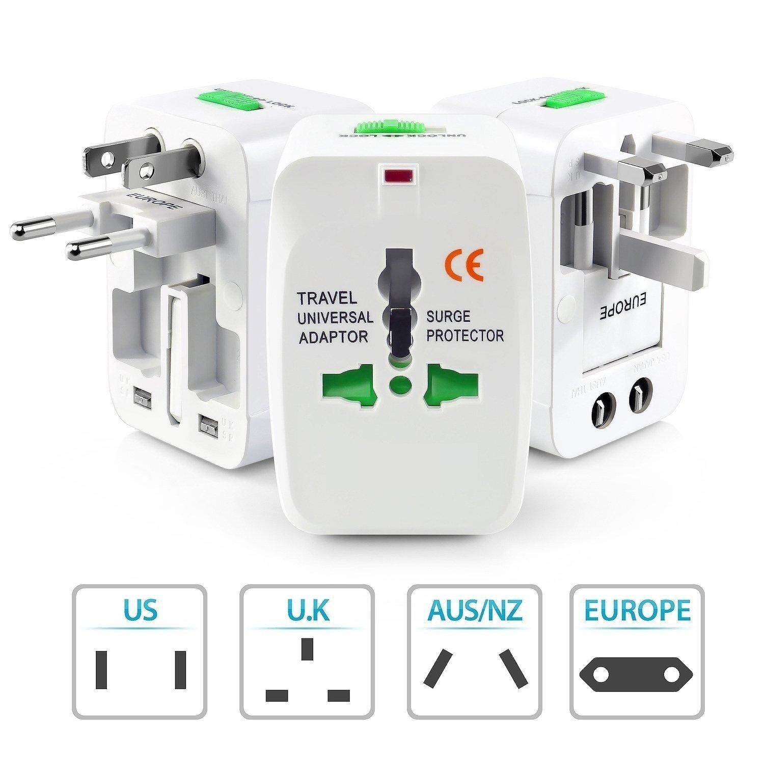 Universal Plug หัวแปลงปลั๊ก สำหรับ ท่องเที่ยว หัวแปลงทั่วโลก ปลั๊กแปลงขา International travel adapter Universal Travel Socket EU UK US AU JP KR