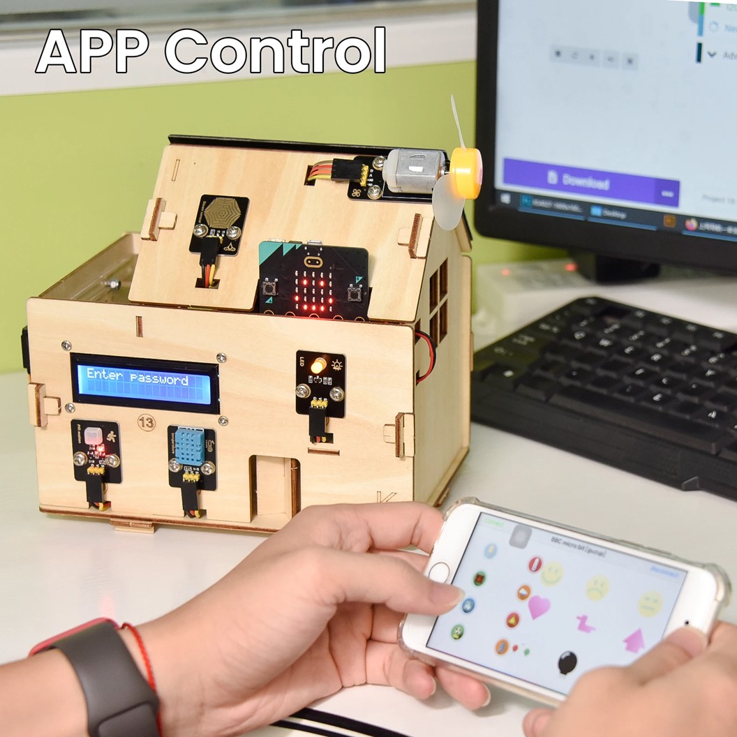 KEYESTUDIO KS4027/KS4028 ชุดสมาร์ทโฮม ไมโครบิต บ้านอัจฉริยะ IoT Smart Home Kit for Microbit (รวมบอร์ด/ไม่รวมบอร์ด) Micro:bit