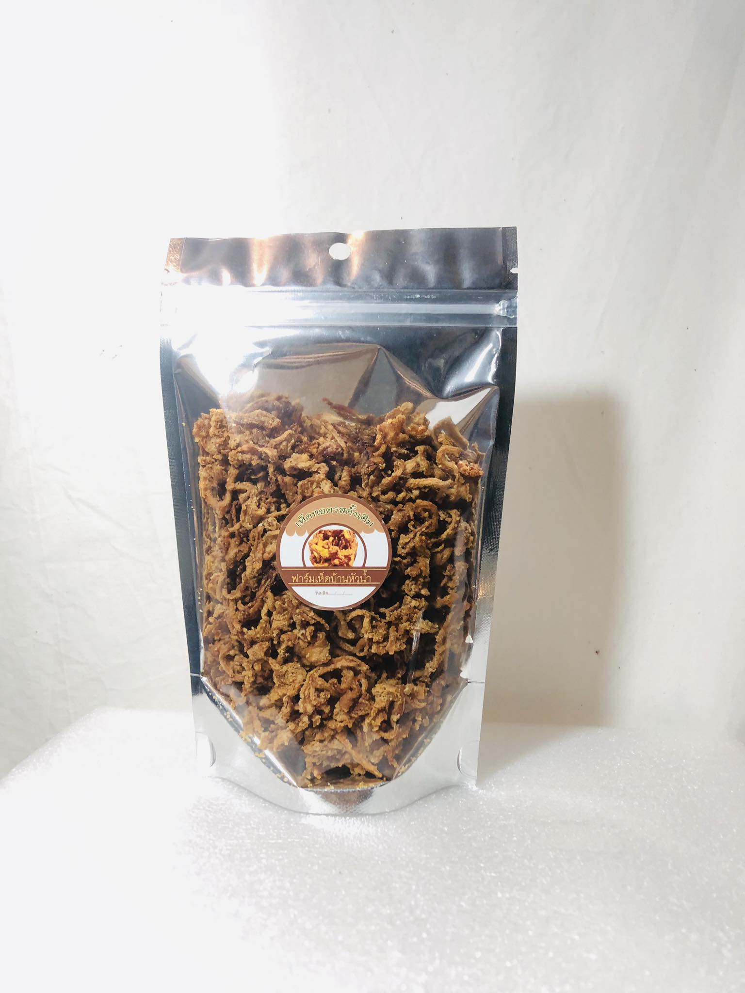 เห็ดทอดกรอบ เห็ดแปรรูป เห็ดนางฟ้าอบกรอบ เห็ดอบกรอบ เห็ดปรุงรส เห็อทอดรสหม่าล่า เห็ดสวรรค์ ฟาร์มเห็ดบ้านหัวน้ำ