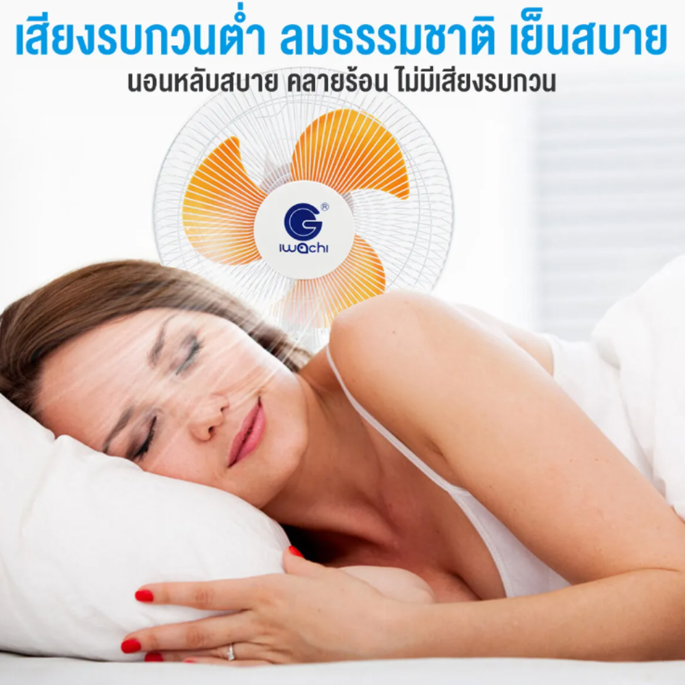 IWACHI พัดลมโซล่าเซลล์ พัดลมตั้งโต๊ะ 2 ระบบ แบบชาร์จไฟได้ AC/DC รุ่น IWC-SOLAR-FAN AC/DC-12"