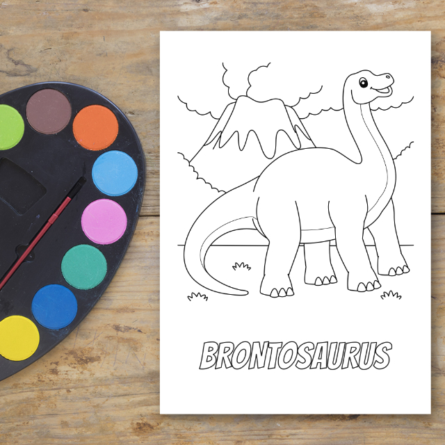 สมุดระบายสีไดโนเสาร์ Dinosaur Coloring Book