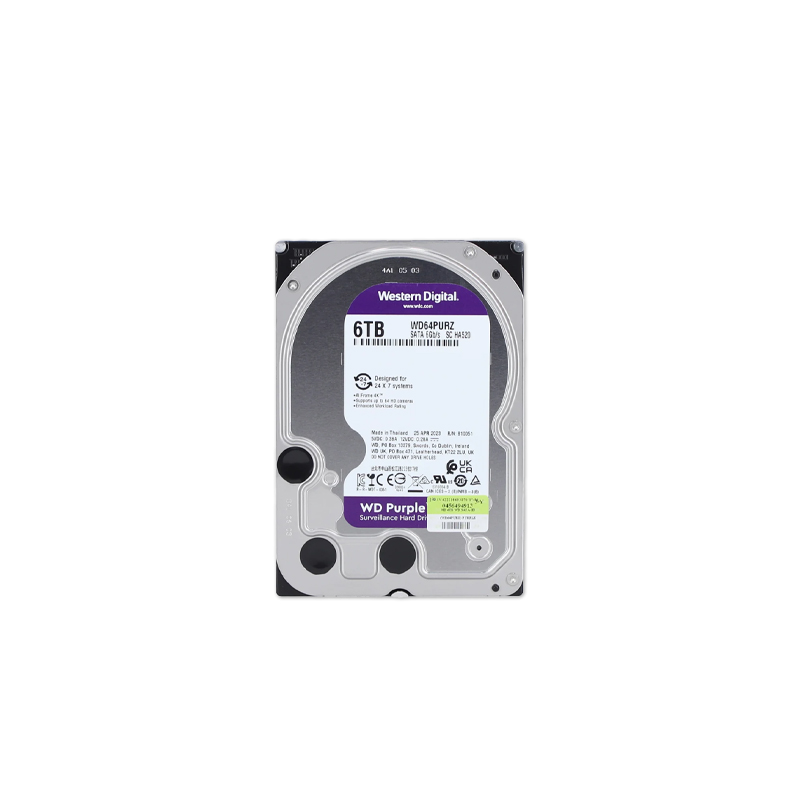 6 TB HDD CCTV WD PURPLE (5400RPM, 256MB, SATA-3, WD64PURZ) Swap ตัวใหม่ทันที (1Y)***สินค้าหมดชั่วคราว***