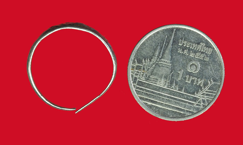 *32082 แหวนเงินพระพุทธ ข้างนางกวักลงยา หลวงพ่อจง วัดหน้าต่างนอก อยุธยา สภาพใช้ 12