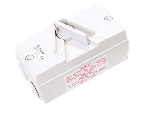 DKF2-163 1P 63A 250V สวิทช์สลับกันน้ำ IP66 "DAKO"