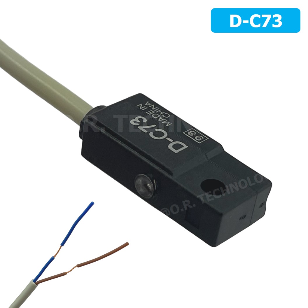 HUGONGELE D-C73 เซนเซอร์กระบอกลม หรีดสวิตช์ Magnetic Sensor Reed Switch เซนเซอร์แม่เหล็ก for Pneumatic Cylinder