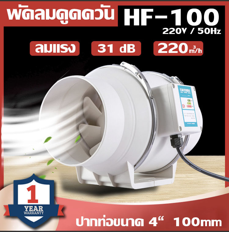 พัดลมดูดควัน พัดลมดูดอากาศแบบแกนนอน Axis ขนาด 4 นิ้ว,6 นิ้ว และ 8นิ้ว