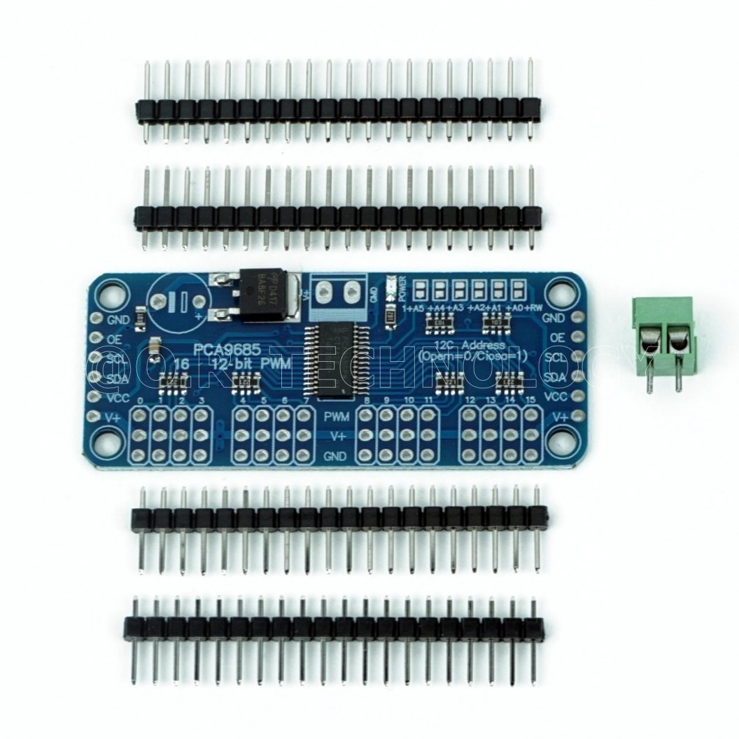 (1ชิ้น) AA175 โมดูลขับ Servo 16 ช่อง 12 bit แบบ PWM Servo DIY KIT 16 Channel 12-bit PWM/Servo Driver-I2C interface - PCA9685 for arduino or Raspberry pi shield module servo shield