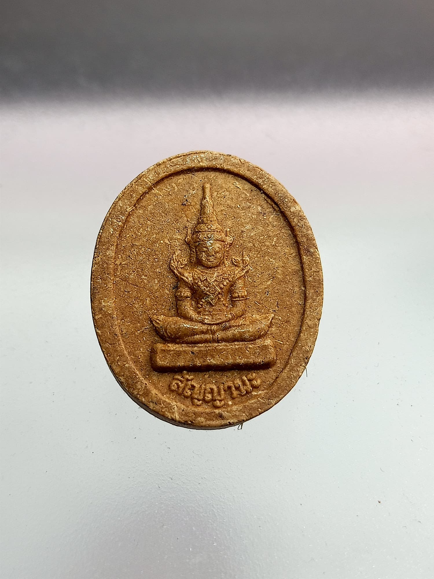 พระผง ร.9 สัญญานะ หลังพระแก้วมรกต เนื้อว่าน (SKU-00347)