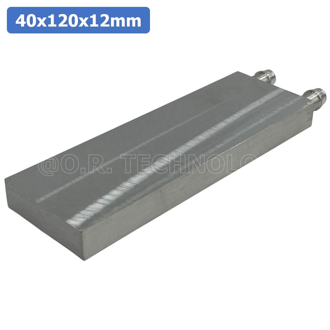 (1ชิ้น) NA563 บล็อกน้ำระบายความร้อน ขนาด 40x120x12mm บล็อกน้ำ อลูมิเนียมบล็อก Water Cooling Head Water Cooling Plate Aluminium block 40*120*12mm แผ่นร้อนเย็น