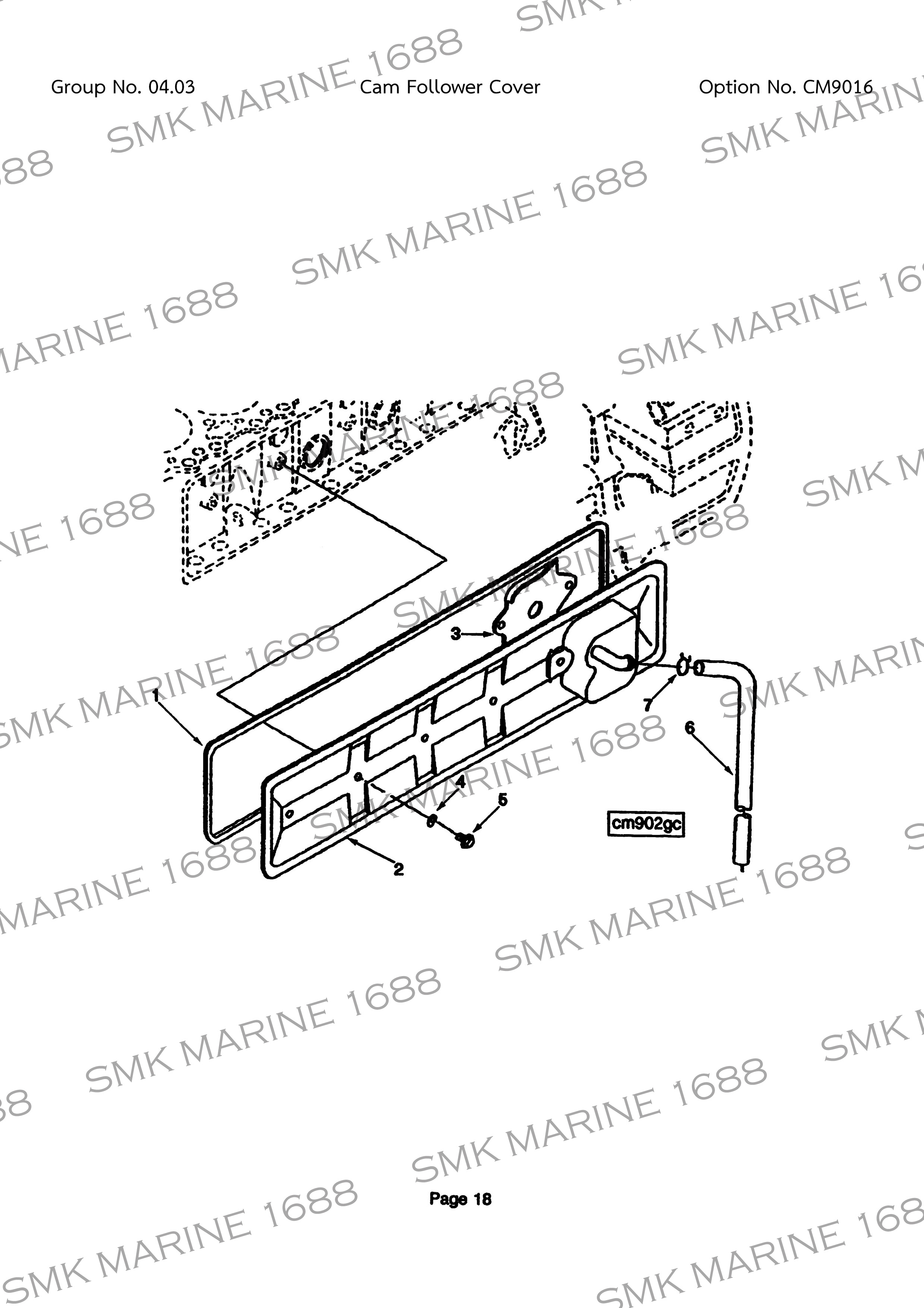 Cummins B Series 3907617 Push Rod Cover Gasket / ปะเก็นฝาครอบก้านกระทุ้งวาล์ว