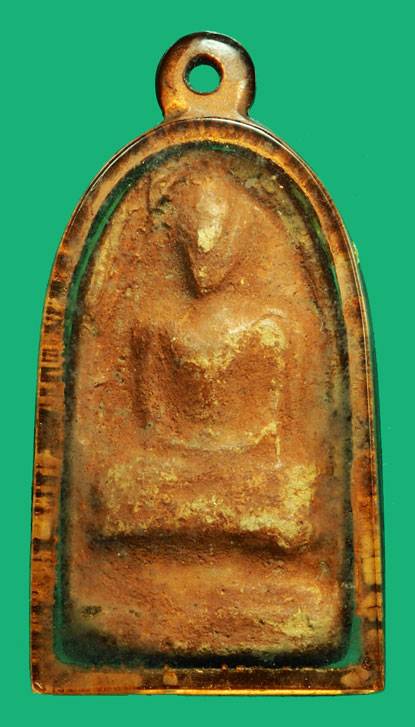 *36715 พระเนื้อดิน เจ้าของเดิมบอกเป็นของหลวงพ่อกวย วัดโฆษิตราราม ชัยนาท เลี่ยมพลาสติกเก่าวินเทจ 9.1