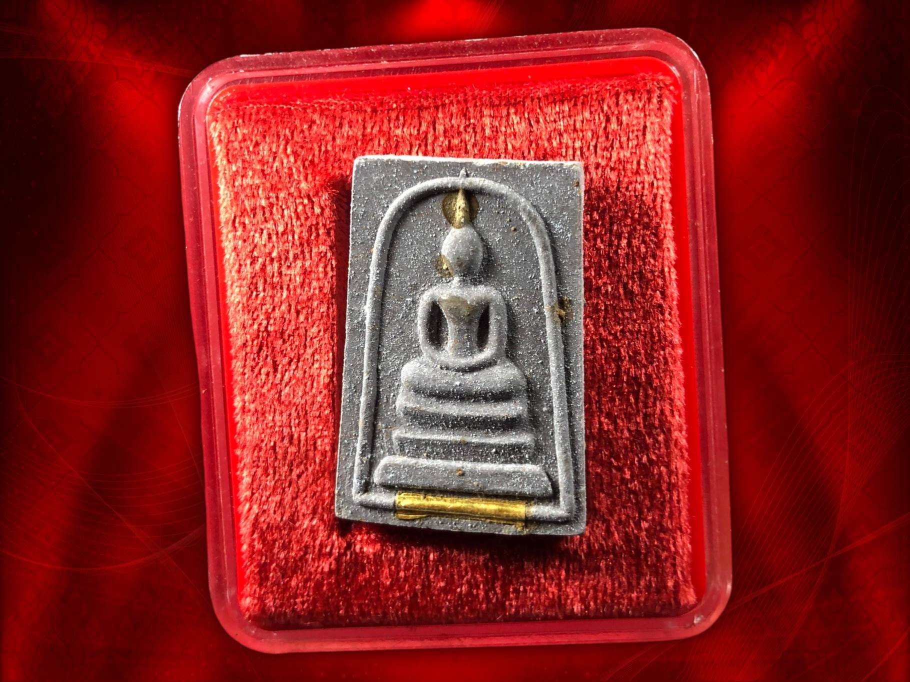 พระสมเด็จ รุ่นรวมบุญพญาวัน 84 ปี หลวงพ่อเกษม เขมโก จ. ลำปาง 13 เมษายน ปี 2538