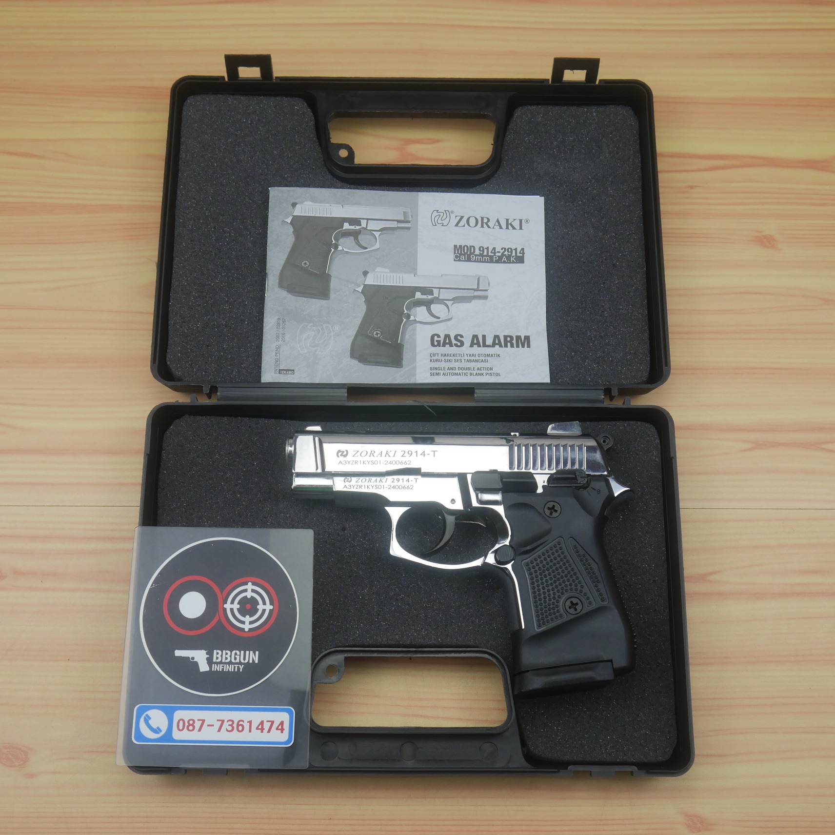 แบลงค์กัน EU Zoraki 2914-T Parlakkrom เงินเงา BLANKGUN