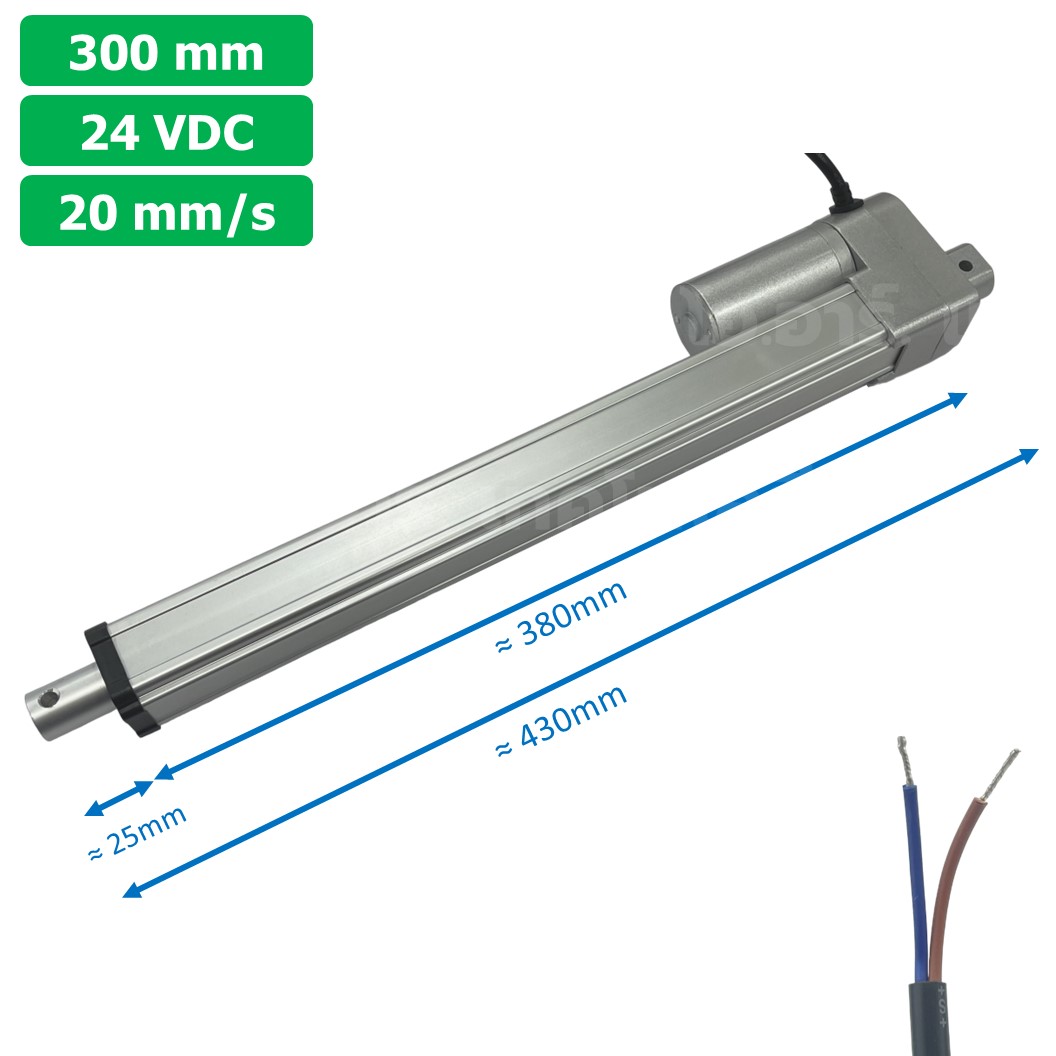 CLB-300 24VDC มอเตอร์ก้านชัก ระยะชัก 300mm 20mm/s 700N Electric Linear Actuator Low Noise เสียงรบกวนน้อย พัตเตอร์ไฟฟ้า Putter มอเตอร์แกนชัก