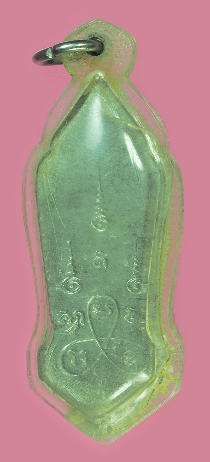 ขายแล้ว*38627 พระลีลา 25 พุทธศตวรรษ ปี 2500 เนื้่อชินตะกั่ว เลี่ยมพลาสติกเก่าหลายสิบปี 10