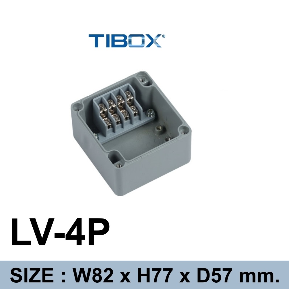 LV-4P Aluminum Terminal Block Enclosure IP66 4P 10A IP66 Size : 82x77x57mm