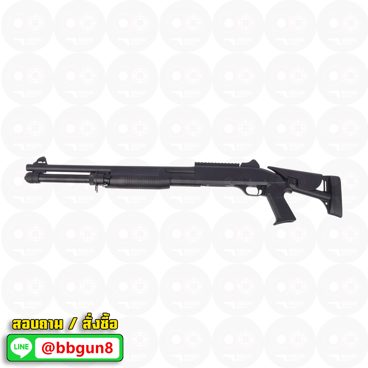 บีบีกันปืนลูกซอง Benelli M4 Super 90 Shotgun Tactical (ยิงกระจาย 3 นัด) - CYMA CM.373M Metal version