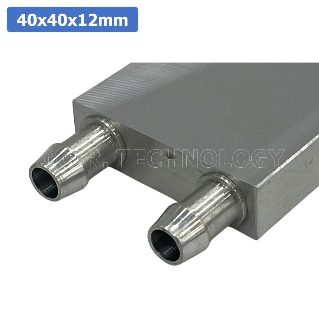 (1ชิ้น) NA561 บล็อกน้ำระบายความร้อน ขนาด 40x40x12mm บล็อกน้ำ อลูมิเนียมบล็อก Water Cooling Head Water Cooling Plate Aluminium block 40*40*12mm แผ่นร้อนเย็น