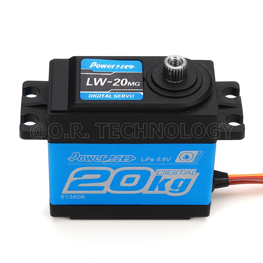 (1ชิ้น) JD036 เซอร์โว กันน้ำ Power HD LW-20MG 20Kg Waterproof High Torque Digital Servo with Metal Gear for RC