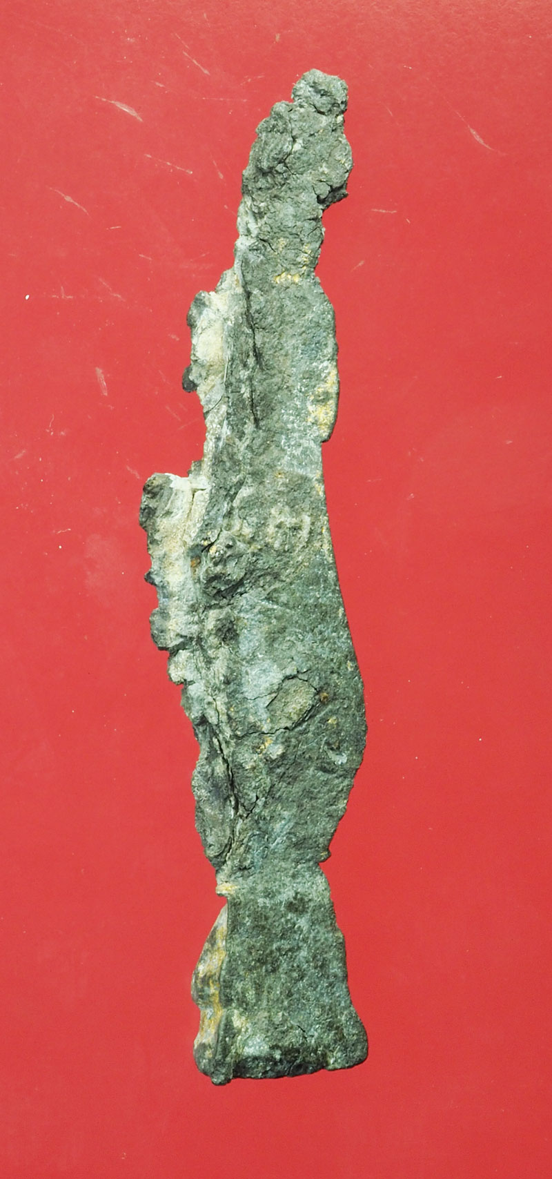 29467 พระร่วงยืน กรุวัดสัมพันธวงศ์ ลงทอง เนื้่อชินเงิน เก่า (สภาพไม่สมบูรณ์) 13