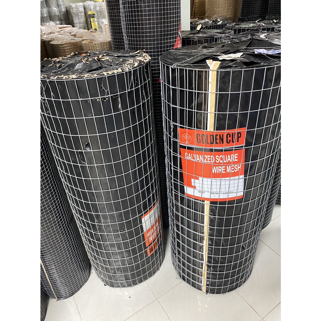 ลวดตาข่ายสี่เหลี่ยม ตรา ถ้วยแดง (ราคารวมแวท) กว้าง 120 ซม. ยาว 30 ม. ลวดเบอร์ 14 ขนาด 1x2x4 {รหัสสินค้า0102702905}