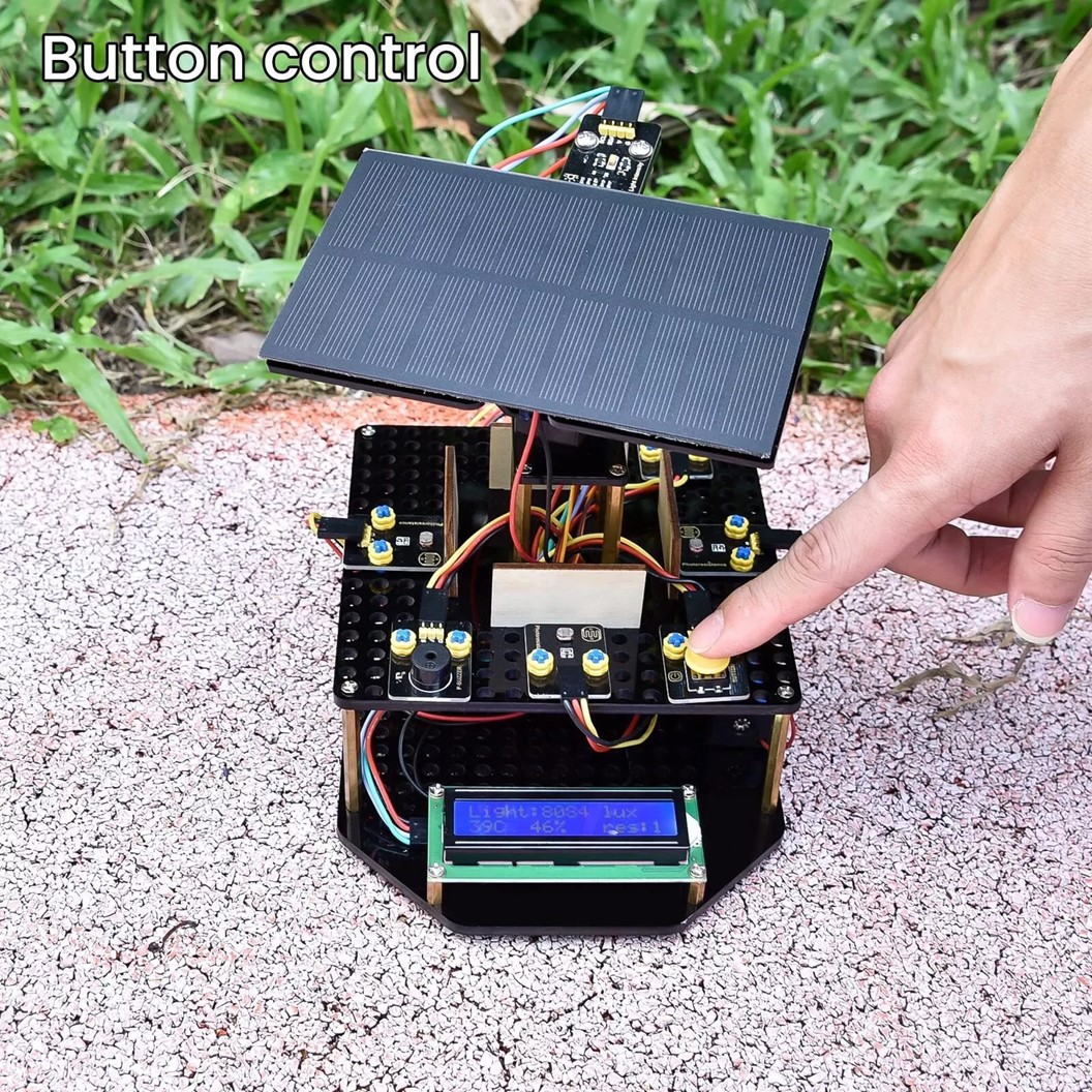 KEYESTUDIO ชุดระบบติดตามพลังงานแสงอาทิตย์ Smart Solar Tracking System Kit For Arduino ชุดทดลองโซล่าเซลล์ Solar Tracker System