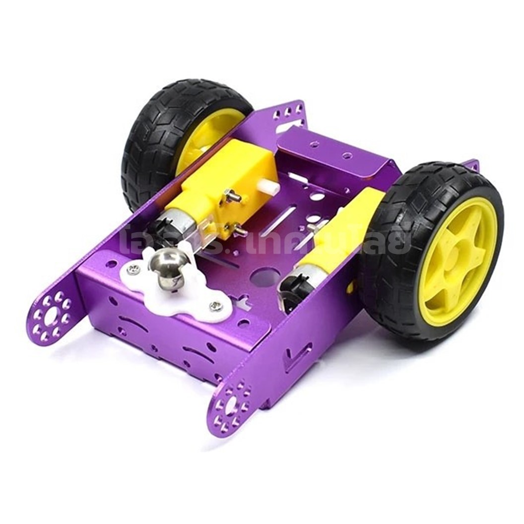 2WD-RED/BLUE โครงรถอลูมิเนียม 3 ล้อ สีแดง/สีน้ำเงิน Aluminum Alloy Smart robot car chassis kit โครงรถ 3ล้อ โครงรถอาร์ดูโน่ Arduino
