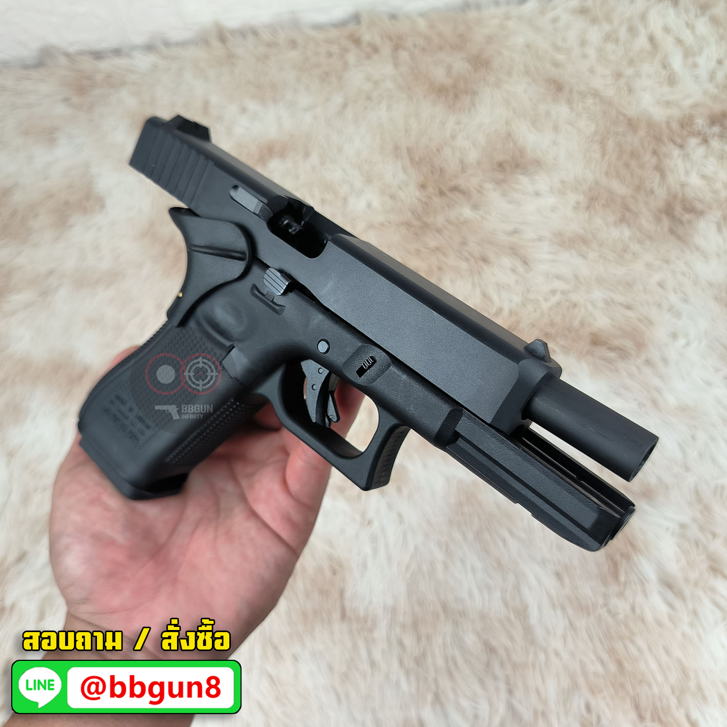 ปืนบีบีกันอัดแก๊ส WE G17 Gen5 Secret Ver. GBB (Black)
