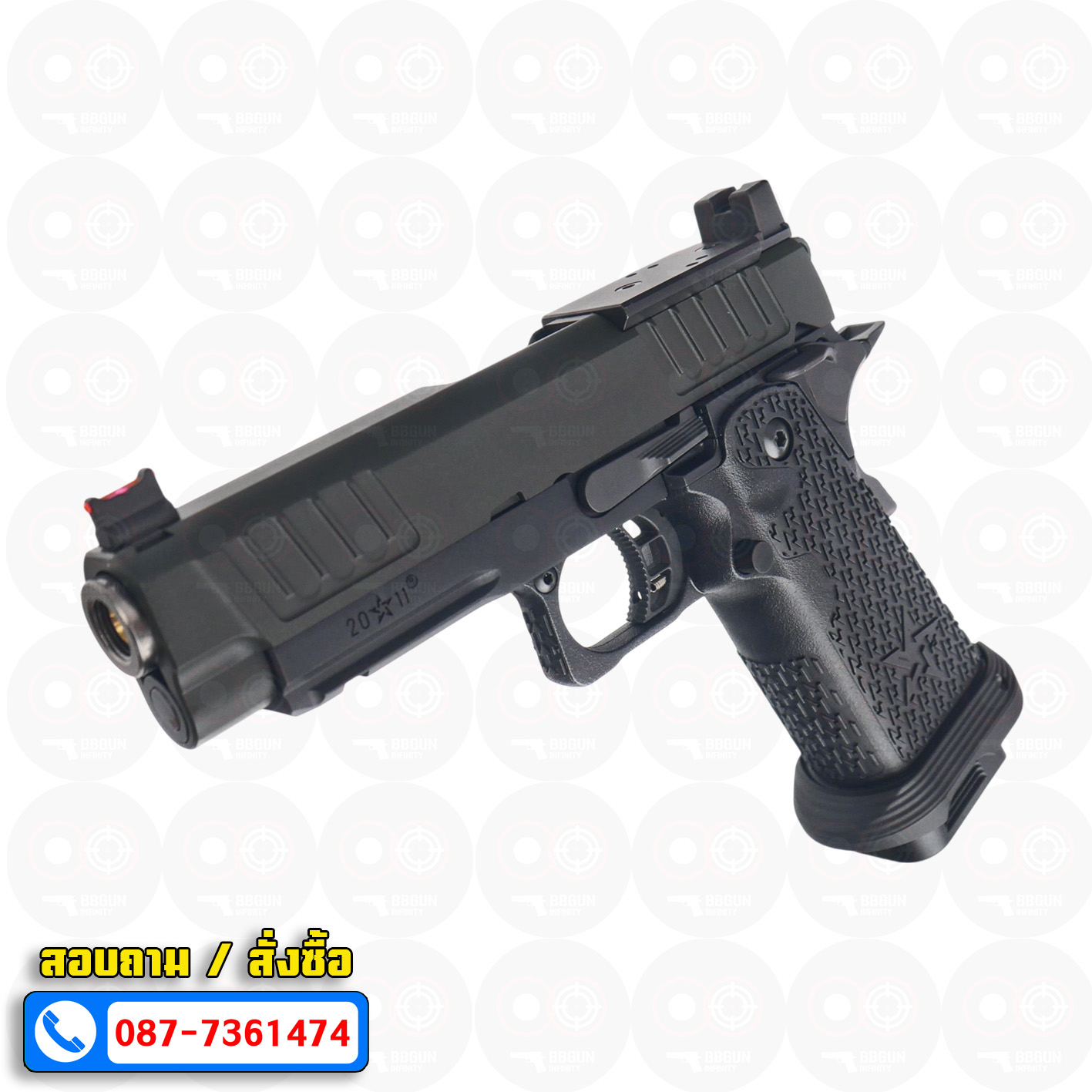 บีบีกันอัดแก๊ส ARMY R611-3 EMG Staccato P 2011 VIP Grip BB GUN