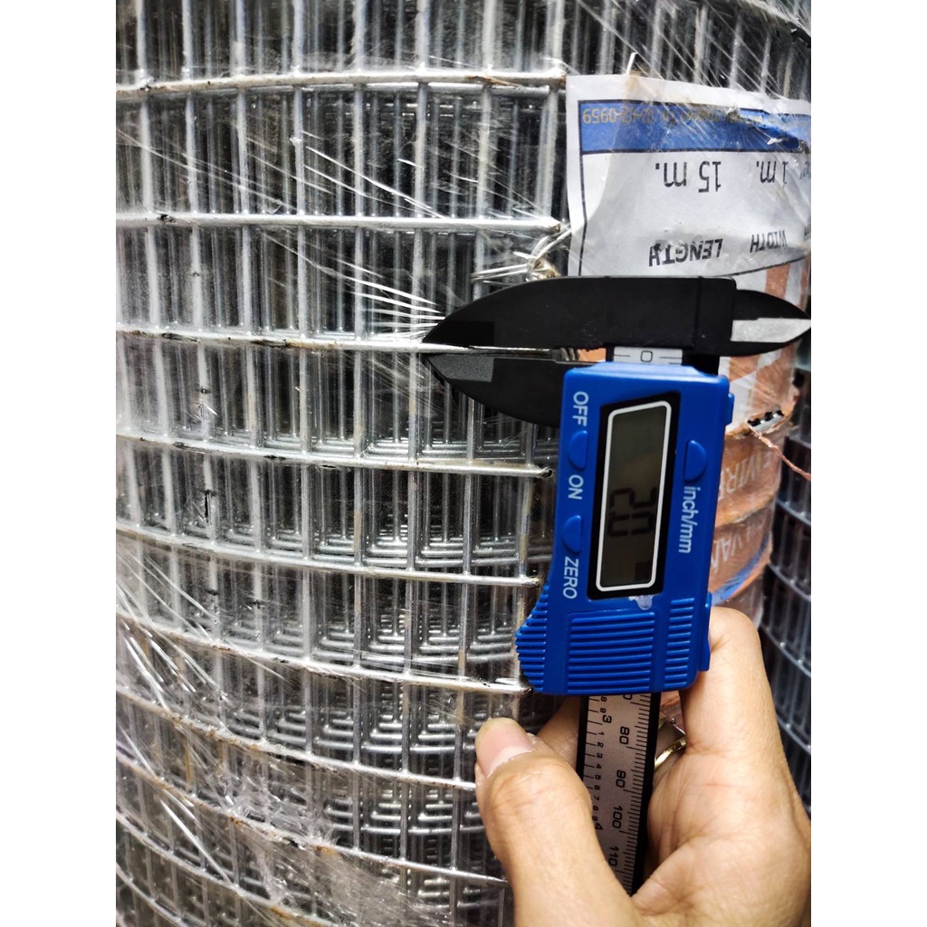 ลวดตาข่าย ทำกรงนก เส้นใหญ่ ตาสี่เหลี่ยมผืนผ้า 1/2"x1" (ราคารวมแวท) ลวดตาข่ายกรงนก ตาข่ายกรงไก่ {รหัสสินค้า0102702502}