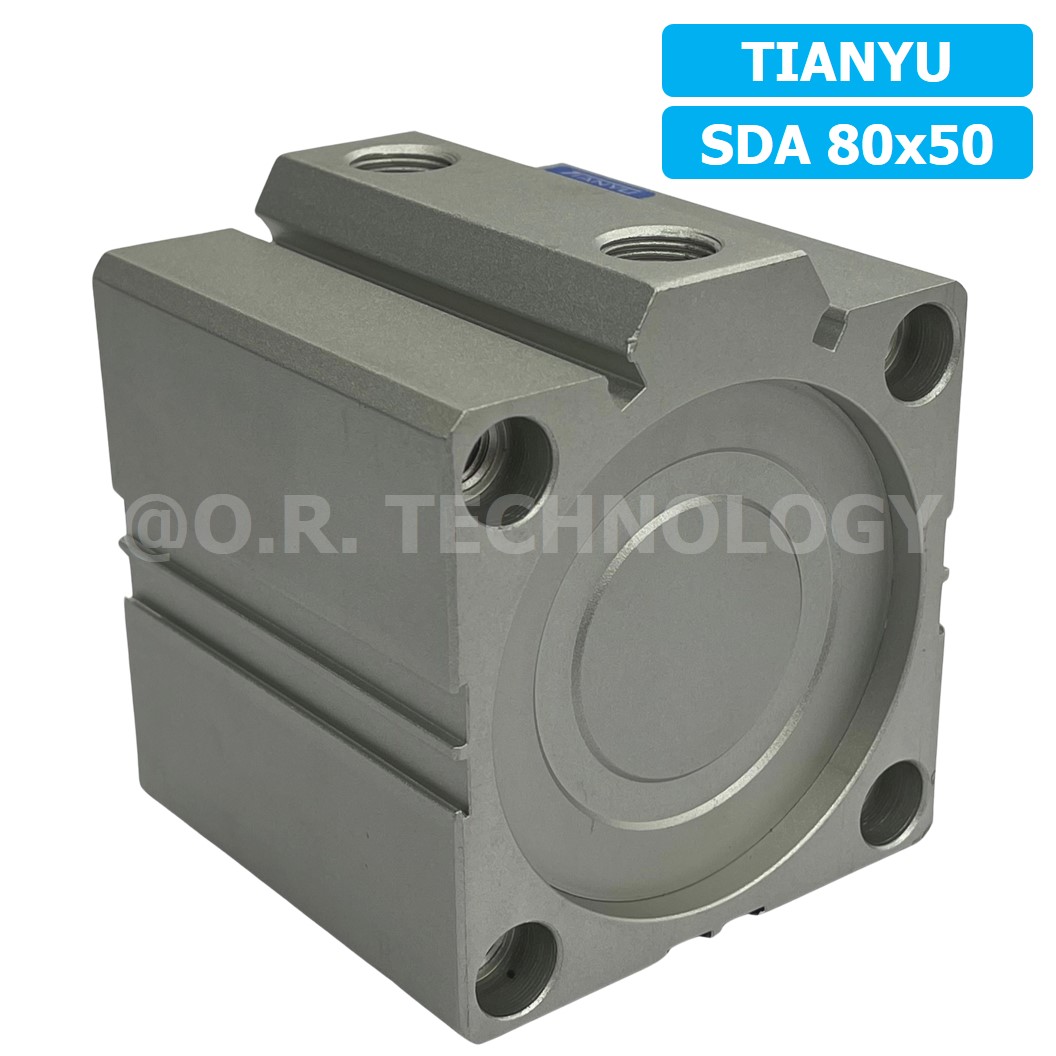 SDA63 SDA80 กระบอกลมคอมแพค กระบอกลม รุ่นคอมแพค Compact Air Cylinder SDA Series แบบคอมแพค (Bore63-80 x Stroke10-70) SDA-63 SDA-80