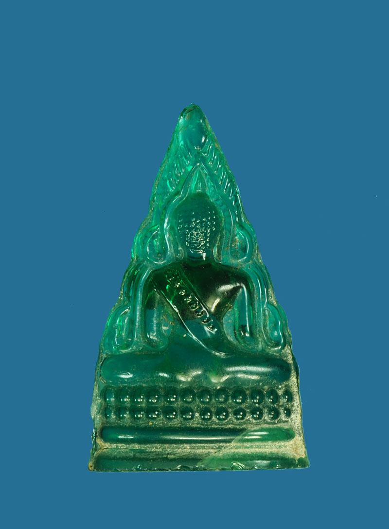 *30812 พระพุทธชินราช พรหมโยธี ปี 2493 พิษณุโลก เนื้อแก้วสีเขียว 54