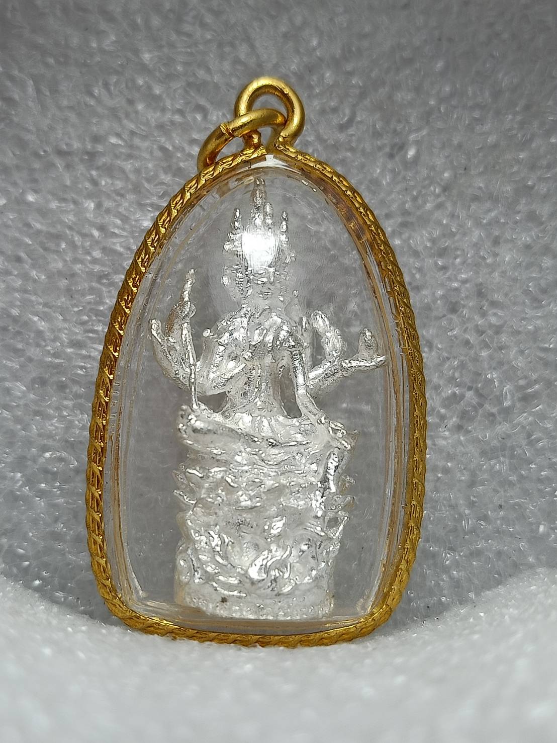 จี้พระพรหมหลวงพ่อพูล กะไหล่เงิน วัดไผ่ล้อม จ.นครปฐม มี 20 องค์ (SKU-10273)