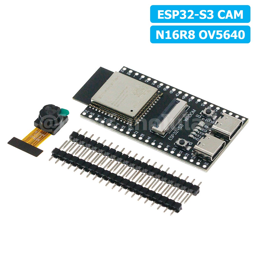 บอร์ด ESP32-S3 CAM N16R8 OV2640/OV5640 Expressif ESP32-S3 WROOM WiFi+Bluetooth Board ESP-32-S3 Camera โมดูลกล้อง