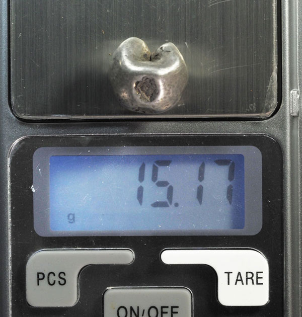 ขายแล้ว *32981 เงิดพดด้วง สมัยกรุงศรีอยุธยา หนัก 1 บาท เนื้อเงิน 10.1