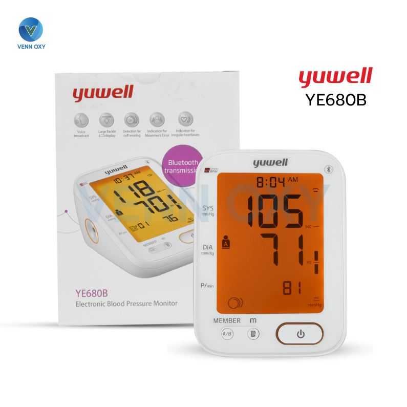 เครื่องวัดความดันโลหิตดิจิตอล Yuwell YE680B มีเสียงพูด และ Bluetooth