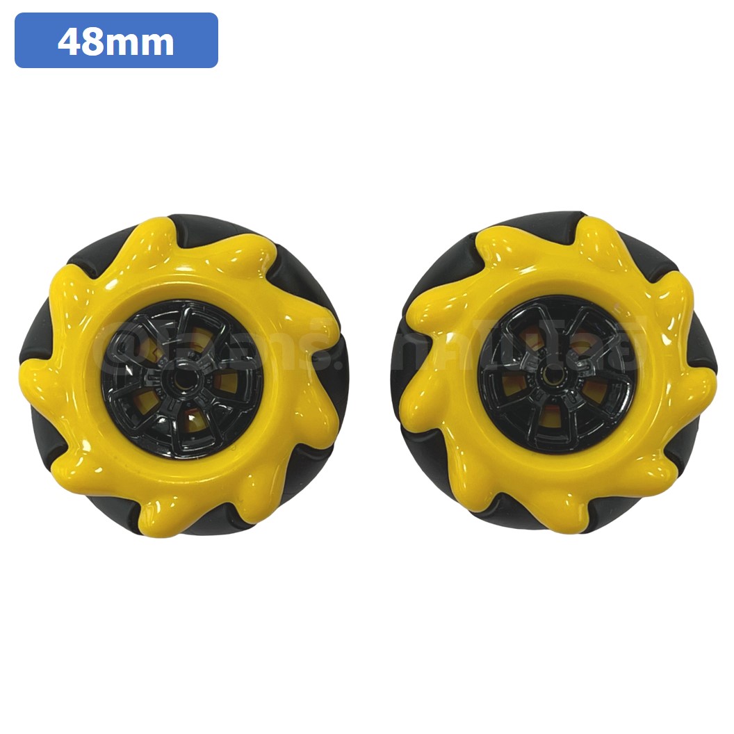 (1ชุด 2ล้อ L+R) MC048 ล้อแมคคานัม 48mm พร้อมแกนล้อ Mecanum wheel TT motor smart car ล้อหมุนรอบทิศทาง ล้อซ้าย+ล้อขวา