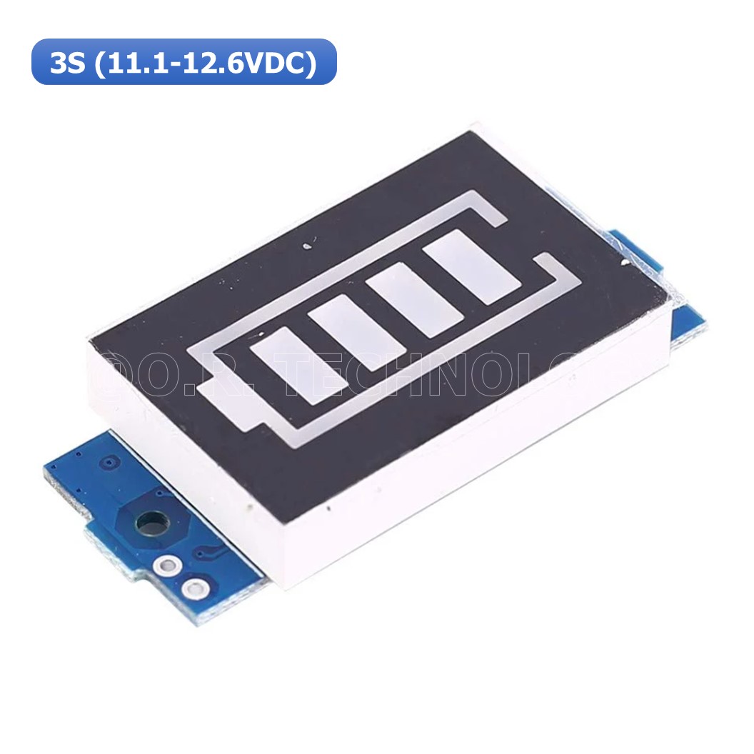 (1ชิ้น) NA608 จอแสดงผล แบตเตอรี่ จอแบตเตอรี่ ลิเธียม จอวัดแบตเตอรี่ 3S 18650 Li-po Lithium Battery Capacity Indicator Module 3S (11.1-12.6VDC)