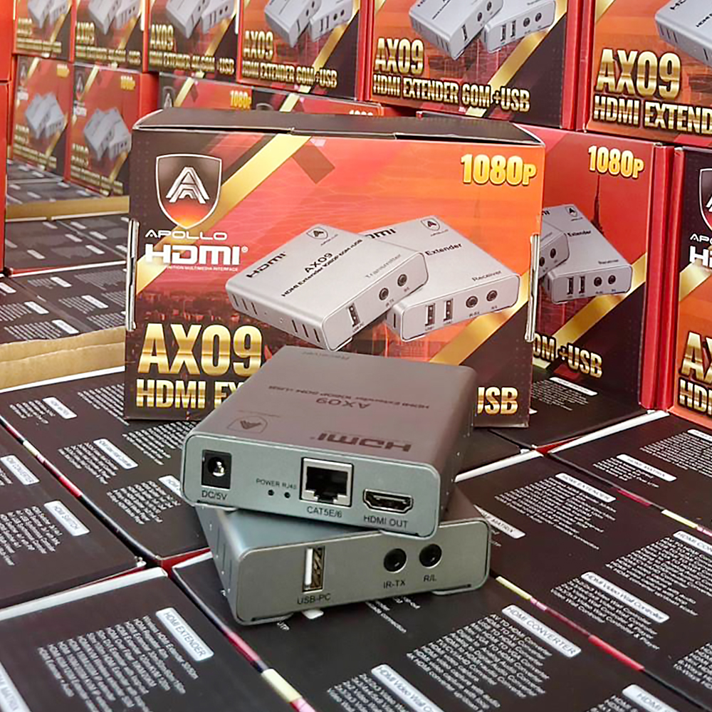 Apollo HDMI Extender AX09 60M 1080P +USB