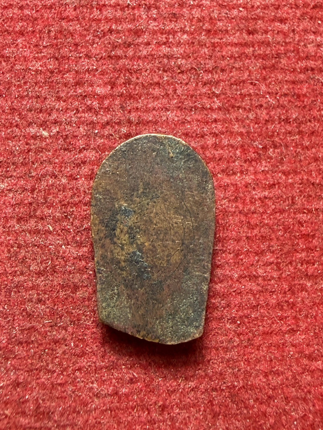 ปรกใบมะขามหลวงพ่อเส่ง หลังจารมือ วัดกัลยาปี กทม. ปี 2505 (SKU-13337)