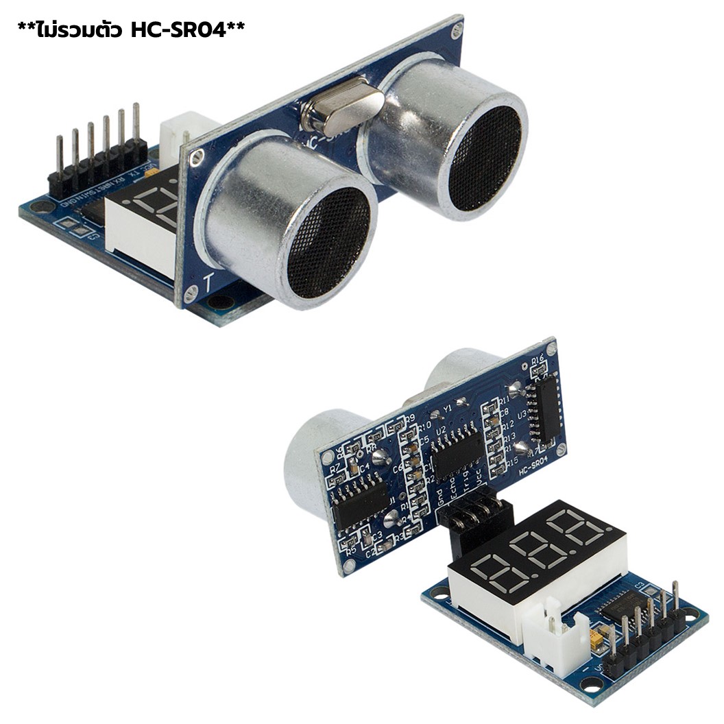 AB043-T ฐานโมดูลวัดระยะอัลตร้าโซนิค HC-SR04 Ultrasonic Distance Measuring Module Ultrasonic Sensor 4pin 5V ฐานรองอัลตร้าโซนิค