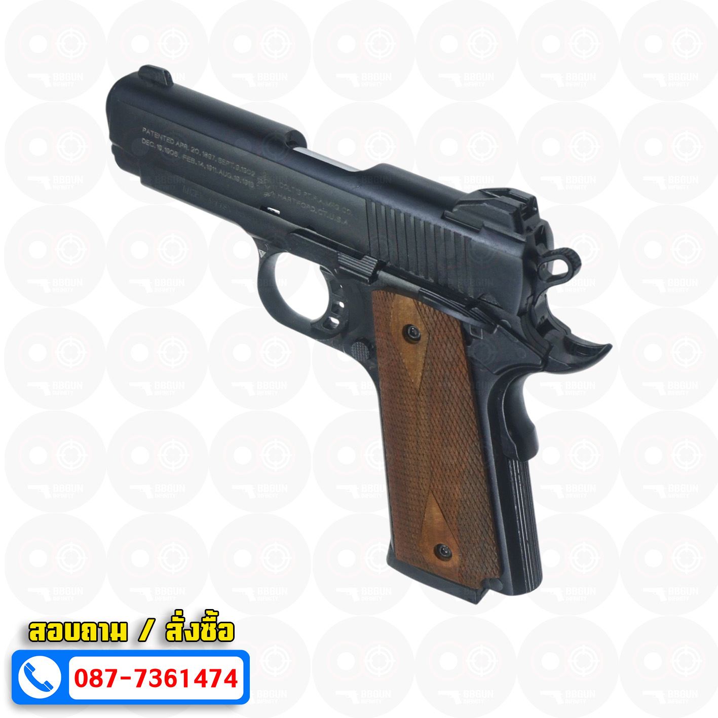 แบลงค์กัน KUZEY M1911 COLT'S 100 ปี สีดำ 4 นิ้ว Blank Gun
